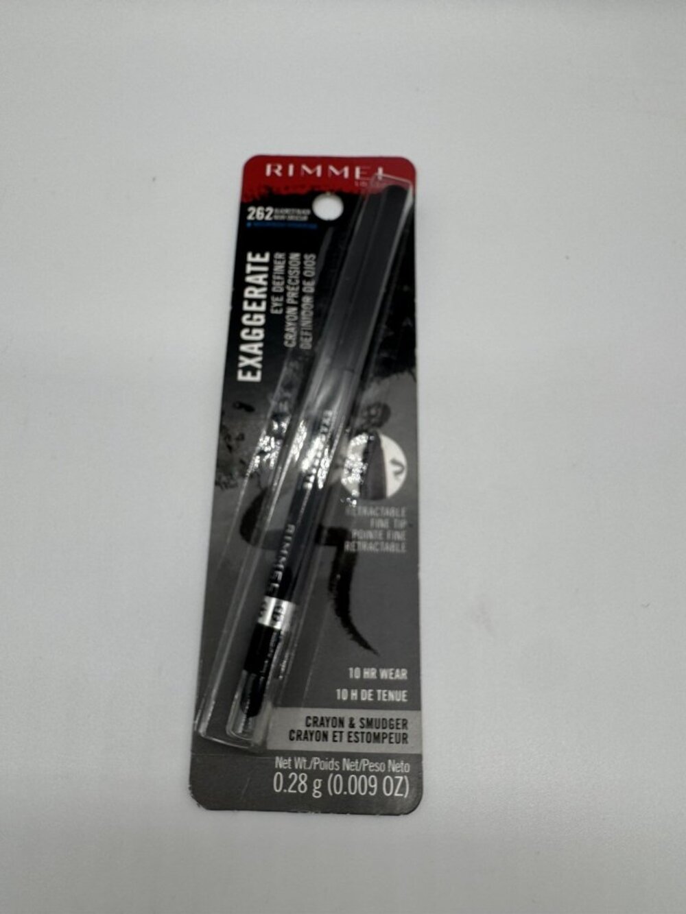 Rimmel Exaggerate Waterproof Eye Definer 262 Blackest Black Sealed New